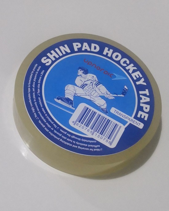 Wholesale Transparent PVC Athletic Sport Shin Pad Tape Waterproof Ice Hockey Shin Guards Socks with Adhesive Ice Hockey Players