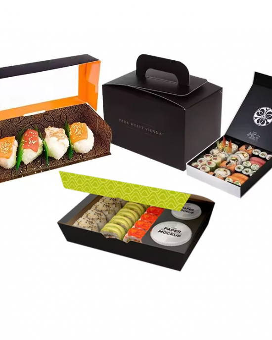 Wholesale Customize Takeaway Disposable Cardboard Paper Food Bento Lunch Sushi Box with Compartments Wholesale Customize Takeaway Disposable Cardboard Paper Food Bento Lunch Sushi Box with Compartments
