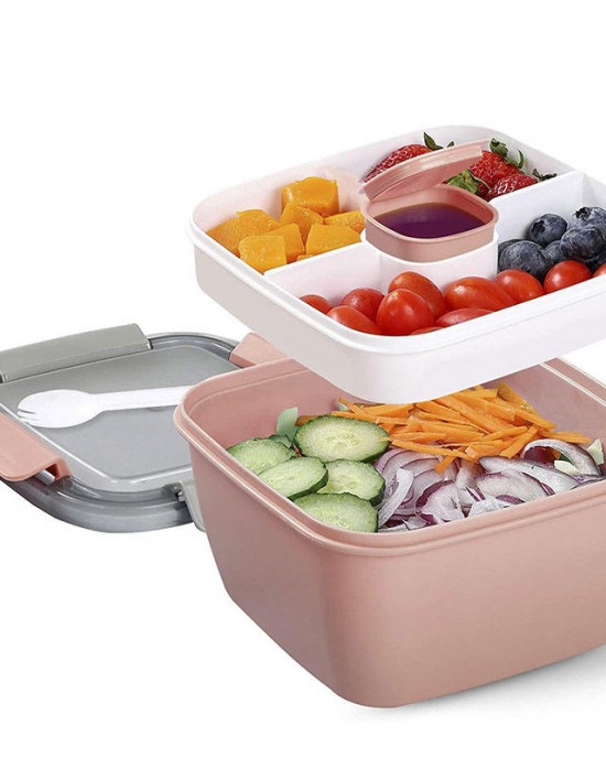 BPA Free 5 Compartment Reusable Snack Children Bento Box For Kids Lunch