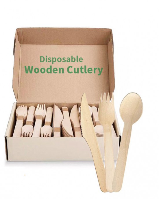 Best Seller Eco-Friendly Natural Wooden Disposable Cutlery Set Includes Knife Fork Spoon for Travel with Kraft Lunch Box Best Seller Eco-Friendly Natural Wooden Disposable Cutlery Set Includes Knife Fork Spoon for Travel with Kraft Lunch Box