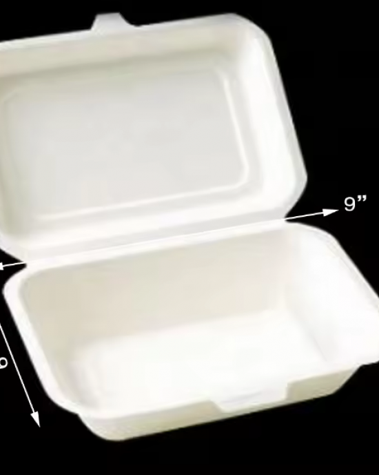 Free Sample Cheap 9 X 6" Disposable Eco Friendly Fast Food Packaging Microwavable Clamshell Lunch Container Boxes Free Sample Cheap 9 X 6" Disposable Eco Friendly Fast Food Packaging Microwavable Clamshell Lunch Container Boxes