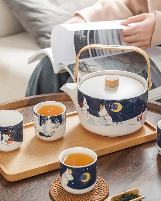 Moomin Authorized 6-Piece Porcelain Tray Set Modern Winter Snow Series Design Strictly Selected Afternoon Tea Coffee Saucer Gift Moomin Authorized 6-Piece Porcelain Tray Set Modern Winter Snow Series Design Strictly Selected Afternoon Tea Coffee Saucer Gift