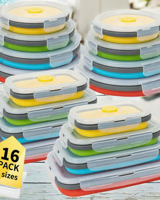 Rectangular Microwave Oven Safe Silicone Bento Lunch Box Collapsible Airtight Single Compartment Lock Food Storage Container Rectangular Microwave Oven Safe Silicone Bento Lunch Box Collapsible Airtight Single Compartment Lock Food Storage Container