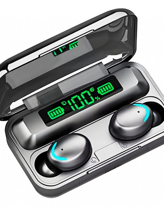 Waterproof True Wireless Tws Gaming 5.0 Bluetooth Headphone F9-5 Stereo Led Digital Display Earbuds In-Ear With Power Bank Waterproof True Wireless Tws Gaming 5.0 Bluetooth Headphone F9-5 Stereo Led Digital Display Earbuds In-Ear With Power Bank
