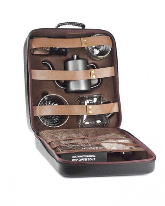E Pour Over Sets Coffee Kit Grinder Dripper Filter Kettle With Glass Server Barista Tools For Coffee Travel Bag Coffee Maker Set E Pour Over Sets Coffee Kit Grinder Dripper Filter Kettle With Glass Server Barista Tools For Coffee Travel Bag Coffee Maker Set
