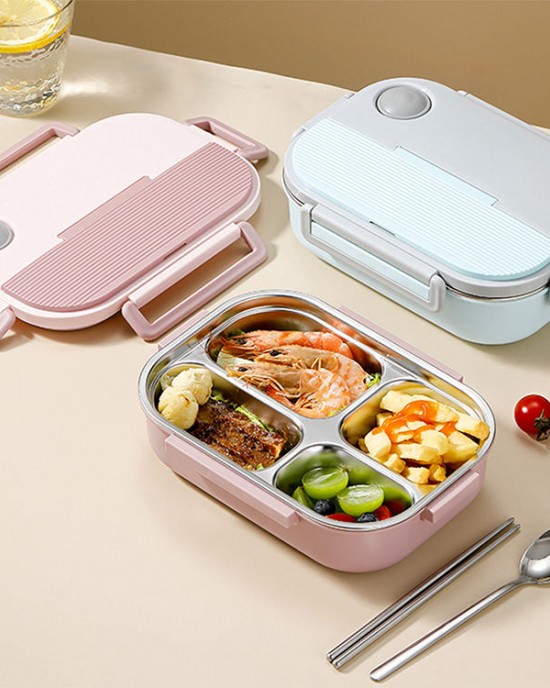 Portable Food Containers Bento Box Compartment Design Dishwasher Safe 304 Stainless Steel Lunch Box Portable Food Containers Bento Box Compartment Design Dishwasher Safe 304 Stainless Steel Lunch Box
