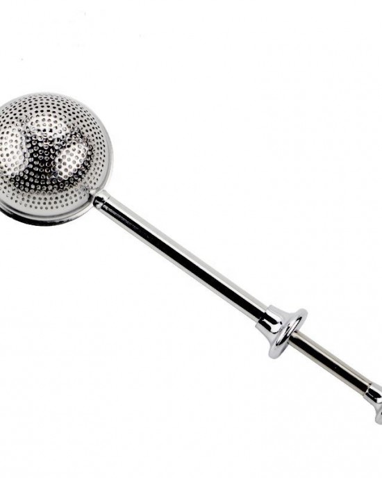 Wholesale 304 Stainless Steel Tea Infusers Teapot Strainer Ball Shape Mesh Filter With Long Handle Push Rod Type Wholesale 304 Stainless Steel Tea Infusers Teapot Strainer Ball Shape Mesh Filter With Long Handle Push Rod Type
