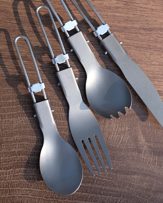 Titanium Spoon Fork Knife Cutlery Sets Portable tableware for Outdoor Camping Equipment camping cutlery set Titanium Spoon Fork Knife Cutlery Sets Portable tableware for Outdoor Camping Equipment camping cutlery set