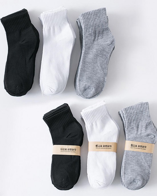 Cotton Polyester Breathable Black White Grey Plain Men Women Crew Socks Wholesale Cheap Socks Cotton Polyester Breathable Black White Grey Plain Men Women Crew Socks Wholesale Cheap Socks