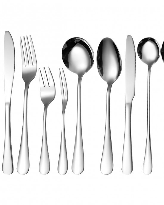 24-Piece Stainless Steel Tableware Set Gold & Silver Mirror Knife Fork Spoon for Cooking for Restaurants and Weddings 24-Piece Stainless Steel Tableware Set Gold & Silver Mirror Knife Fork Spoon for Cooking for Restaurants and Weddings